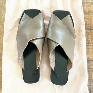 ATP All Tomorrow's Parties Khaki Brown Alicia Slides